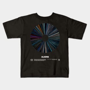 minimal_Aliens Warp Barcode Movie Kids T-Shirt